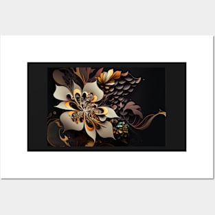 Abstract Floral Garden Botanical Print Posters and Art